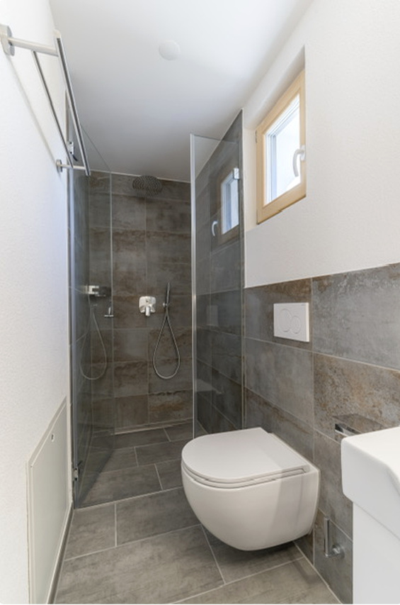 Badezimmer nach der Sanierung